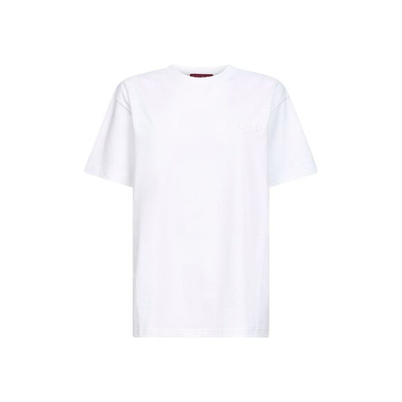 Gucci Women White Cotton Jersey Embroidered T-Shirt